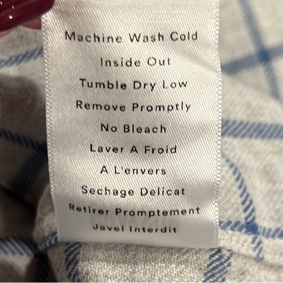 Grayson by Frank and Eileen Hero plaid button down long sleeve top size 2 (S) - Picture 7 of 7